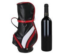 Wine Bottle Bag, Thermal PU Portable Carry Bag with Multiple Pockets for Picnic Party Golf Outdoor Events Travel, Red / Black, Fare riferimento alla descrizione, Refer to description