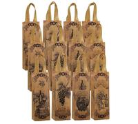 Wine Bottle Bags 12 Pieces Non-Woven Party Tote with Handle