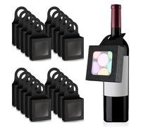 Wine Bottle Box with Window, 20PCS Kraft Paper Foldable Wine Candy Boxes Hanging Champagne Treat Box for Holding Candy Chocolate Cookies