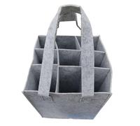 Wine Bottle Carrier Bag For 9 Bottles | Felt Wine Bottle Tote Bag | Portable Wine Bottle Holder Bag | Travel Protective Wine Bottle Bags, Light grey, Se référer au descriptif, Refer to description