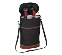 Wine Bottle Carrier - Insulated Leakproof Tote Bag, Reusable Wine Bag, Portable Tote Bag | Win Bottle Bag Parties, Ideal for Beach Travel, Work Lunches, Hiking, Camping, Picnic Festivals, Black