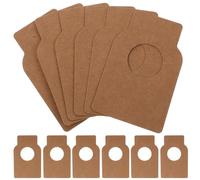 Wine Bottle Cellar Label 100Pcs Blank Kraft Paper Wine Tags Brown Rustic Neck Labels for Wine Cellar Identification Vintage Holiday Christmas Party