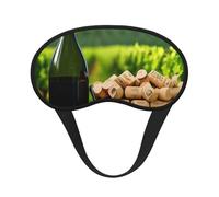 Wine Bottle Corks Grapes Print Sleep Mask Soft Cover Eye No Pressure for Sleeping, Eye Masks for Side Sleepers