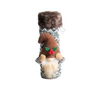 Wine Bottle Cover | Christmas Gnome Champagne Bottle Covers | Swedish Tomte Gnomes, Wine Bottle Decorations, Christmas Wine Bag for Hostess Table Decor