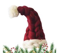 Wine Bottle Cover - Knitted Reusable Topper - Santa Hat Christmas Wine Decorations | for Beer Whiskey Glass Holiday Birthday Halloween Travel