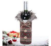 Wine Bottle Covers for Christmas, Knitted Soft Bottle Protector, Festive Wine Bottle Cover, for Christmas, Family, Friends, Living Room, Kitchen, Home Bar