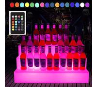 Wine Bottle Display Stand with LED Light, 3 Tier RGB Colorful Changeable Luminous Wine Rack, Lighted Liquor Shelf for KTV Party Bar Learned extensively
