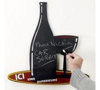 Wine Bottle & Glass Chalk Board