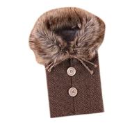 Wine Bottle Holder Christmas | Faux Collar Button Coat Wine Bottle Covers - Wine Bottle Sweater with Faux Furs Collar & Button Coat Wine Bottle Cover Decorations for Christmas, Wedding, Birthday