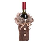 Wine Bottle Holder | Faux Collar Button Coat Wine Bottle Covers, Wine Bottle Covers, Wine Bottle Bags for, Wedding, Travel