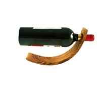 Wine Bottle Holder "Sickle Moon" Made Of OLIVE WOOD
