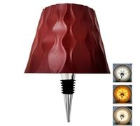 Wine Bottle Lamp, LED Rechargeable Wireless Bottle Lamp Shade for Liquor Bottles 3 Color Dimmable Table Lamp with Touch Control for Bars, Restaurants, Bedrooms & Outdoor (Red)