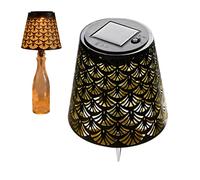 Wine Bottle Lamp Shade - Solar Powered with Hollow Shade Wine Stopper, Bottle Lamps - for Weddings, Christmas, Table, Living Room, Kitchen and Home Bar
