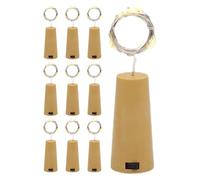 Wine Bottle Lights Cork - Warm White LED Fairy String Liights, 10 Pack 2M Bottle Stopper | Portable Multi-Speed Cork Topper for Glass Decor, Christmas, Wedding, Events, Home Accessories