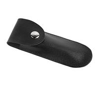 Wine Bottle Opener Leather Case, Corkscrew Holster Foil Cutter PU Bag Holder(Black)