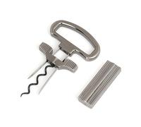 Wine Bottle Opener Two-Prong Cork Puller Gift for Dad Men Easy Corkscrews for Wine Bottles Cork Extractors Two Prong Vintage Bottle Remover Bladed Quick Remove Beer Cap Wine Stopper (Gun Black)