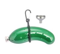 Wine Bottle | Pocket Bottle 150 ml Cucumber Shape with Carabiner for Whiskey - Multipurpose Flask for Weddings Bars Restaurants Camping Hiking Hunting and Family Gatherings