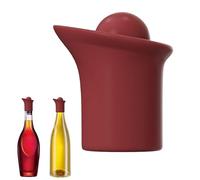 Wine Bottle Pourer Dispenser with Stopper, Refillable Wine Preserver with Spout, Silicone Sealing Corks for Vinegar Oil Beer Storage