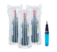 Wine Bottle Protector 50 Pieces Bubble Bags with Free Pump Reusable Sleeve Travel Inflatable Air Column Cushion Bag for Packing and Safe Transportation of Glass Bottles in Airplane Cushioning