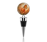 Wine Bottle Stopper Reusable Beverage Bottle Stopper Monarch Tulip Blossom Decorative Champagne Stoppers Wine Saver for Liquor & Oil Bottles Wedding Christmas Party Bar Decor