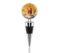Wine Bottle Stopper Reusable Beverage Bottle Stopper Myth Queen Decorative Champagne Stoppers Wine Saver for Liquor & Oil Bottles Wedding Christmas Party Bar Decor
