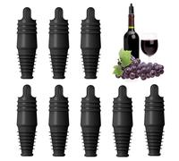 Wine Bottle Stopper, Reusable Soft Airtight Cover, Silicone Champagne Stoppers - 8 Pieces Sealing for Wine, Beer and Champagne Bottles, for Travel, Home, Bar, Party, Risto