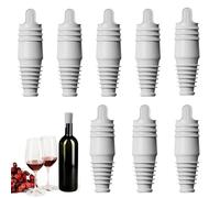 Wine Bottle Stopper - Soft Sealing Lid for 8 Bottles - Silicone Champagne Stoppers, for Beer and Other Drinks at Home in the Bar at Parties Dining in the Restaurant
