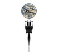 Wine Bottle Stopper, Zinc Alloy Wine Corks Reusable Beverage Bottle Sealer | World War Aircraft Wine Stoppers for Wine Bottles,Leak proof Wine Saver Wine Bottle Plug for Gifts