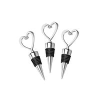 Wine Bottle Stoppers,3 Pcs Metal Heart-Shaped Bottle Stoppers Love Hearts Shaped Beer Bottle Sealer, for Sealing Wine, Champagne, Beer,Collection, Birthday, Wedding.