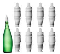 Wine Bottle Stoppers - 8 Pieces Reusable and Flexible Silicone Champagne Stoppers - Waterproof Stoppers for Wine, Beer, Champagne, Drinks, Travel, Home, Bar, Parties, Meals, Restauran