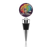 Wine Bottle Stoppers Cartoon Astronaut and Rainbow791e8510-007d-11ef-8e6d-d148611795c7 Bottle Stoppers Reusable Bottle Saver Sealer Wine Corks for Wine Champagne Prosecco Beer Spirits Collection