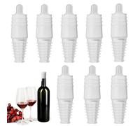Wine Bottle Stoppers, Reusable Soft Airtight Cover - Silicone Champagne Stoppers - 8 Pieces Sealants for Wine, Beer and Champagne Bottles, for Travel, Home, Bar, Party, Ris
