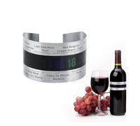 Wine Bottle Thermometer, Stainless Steel Wine LCD Thermometer Instant Read Beer Bottle Bracelet Temperature Sensor Stylish Temperature Thermometer Cuff