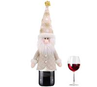 Wine Bottle Topper Christmas Doll Design - Champagne Bottle Bag | Reusable Sleeve, Christmas Decoration for Dining Party Holiday Home Celebration