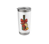 Wine Bottle with Big Bow Stainless Steel Insulated Tumbler