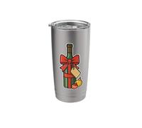 Wine Bottle with Big Bow Stainless Steel Insulated Tumbler