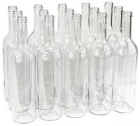 Wine Bottles with/without Corks Empty Glass Bottles 750 ml Bottle Liquor Wine 3 Colours, White, 24 Stk. ohne Korken