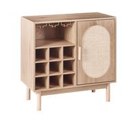 Beliani Wine Cabinet COSTELLO Light Brown, Brown