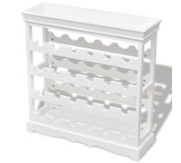 vidaXL Wine Cabinet Abreu White Drink Display Bar Holder Storage Rack Shelf
