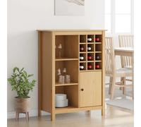 Wine Cabinet Solid Pine Honey Brown 79.5x40x107.5cm Modern Storage Home Dining.