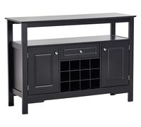 Beliani Wine Cabinet Timboon Black