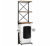 vidaXL Solid Mango Wood Tractor Wine Cabinet Yellow Wooden Wine Rack Home
