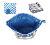 Wine Carrier, Beach Bag with Wine Dispenser, Portable Wine Bottle Holder, Insulated Wine Cooler Bag with Handle, Outdoor Cold Beverage Canning Bag for Pools, Beaches, Concerts, Picnic