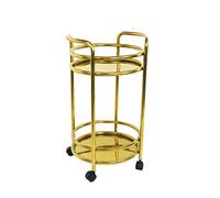 Wine Cart with Wheels, Bottle Holder & Storage Shelf - Multi-Purpose Service Trolley for Kitchen, Office, or Laundry - Versatile Storage Solution for Home & Events
