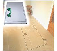 Wine Cellar/Storage Room Entry Door, Large Basement Stairwell Doors Cover Panel with Dual-Grip Suction Cup, Recessed Seamless Crawlspace Floor Hatch(44X20"/112x51cm)