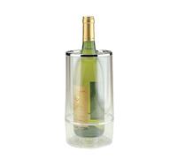 Wine Champagne Bottle Cooler Chiller - Clear Acrylic - Chrome Trim 230(H)x120mm
