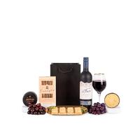 Wine & Cheese Bag Hamper - Red Wine with Gourmet Cheese and Sourdough Crackers - Luxury Gift Hamper for Birthdays, Celebrations & Special Occasions