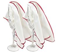 Wine Chic The 2-Pack Premium Microfiber Wine Glass Polishing Cloths, Large Lint-Free Drying Towels for Glasses, Stemware, Glassware, Camera Lenses, 25 Inch X 20 Inch (White, 2 Count)