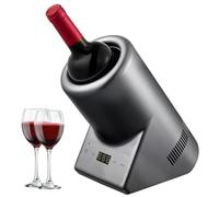 Wine Chiller Electric, Single Bottle Wine Cooler on Patio, 750ml Wine or Some Champagne, Cold Up to 24h, Iceless Chiller at Poolside Party,Gift for Lover Gray