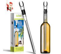 Wine Chiller - Wine Cooler Stick, 3 in 1 Stainless Steel Wine Bottle Chiller with Aerator and Pourer, The Best Holiday Gifts.